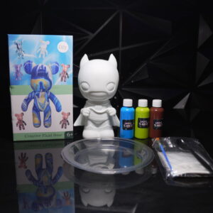 DIY Creative Fluid Bear kit with bear figure, paints, and packaging. The Leading Paint & Pour Kit — Only from Dripz Bar Creations.