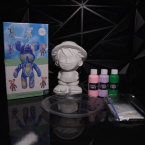 DIY creative fluid bear painting kit with Luffy figure and paint. The Leading Paint & Pour Kit — Only from Dripz Bar Creations.